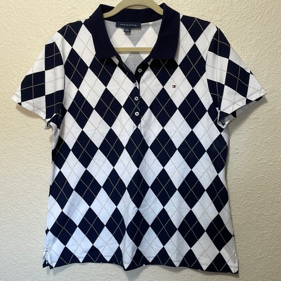 Tommy Hilfiger Women’s White And Black Polo Shirt. NWOT. Size XL. - Picture 1 of 7